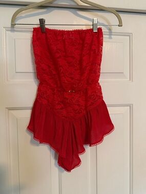 Undercover Wear Lace Strapless Teddy Romper